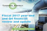 Thermal Energy - FY 2017 Year End and Q4 Review