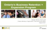 Ontario Business Retention and Expansion Overview 2017