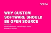 Panu Kalliokoski, Solita  “Why Custom Software Should Be Open Source” - Mindtrek 2017