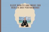 Sleep Tips for Health and Performance
