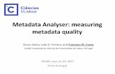 Metadata Analyser: measuring metadata quality