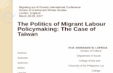 The Politics of Migrant Labour Policymaking: The Case of Taiwan