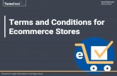 Terms and Conditions for Ecommerce Stores