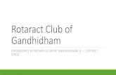 Rotaract Club Of Gandhidham Report August, 2015