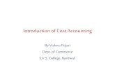 Introduction of cost accounting