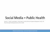Social Media for Public Health - Health Promotion and Disease Prevention Directorate