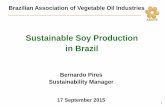 Workshop Produção sustentável de óleos vegetais: sustainable soy production in brazil