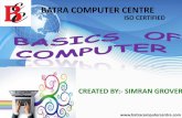Basics of Computer! BATRA COMPUTER CENTRE IN AMBALA
