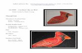 LL300E – Cardinal clip-on Bird - Labors of Love · PDF fileHead and Breast Stitches: Offset Ray Basketweave Outline Stitch Horizontal Pavilion Diamonds Wrapped Backstitch Cross Stitch