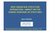 NON LINEAR SOIL STRUCTURE INTERACTION IMPACT … 3... · NON LINEAR SOIL STRUCTURE INTERACTION : IMPACT ON THE ... (3D continuum) • Results are ... • Series of non linear time