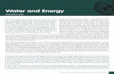 Water and · PDF fileWater and Energy Information brief Water and energy are basic components of life, By 2030, Renewable Energy demand will have risen economic growth and human progress