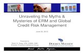 Unraveling the Myths & Mysteries of ERM and Global … Global Credit Risk... · Unraveling the Myths & Mysteries of ERM and Global Credit Risk Management June 20, ... (KPI) and key