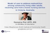 The Prevalence Of Malnutrition Among Older Adults ... · PDF fileModel of care to address malnutrition among community living older adults receiving care from a home nursing service