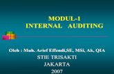 STIE TRISAKTI JAKARTA 2007 - Muhariefeffendi's Website · PDF filememberikan pengaruh terhadap perkembangan Audit Internal. ... 5 Pencegahan kecurangan ... Fungsi Auditor Internal