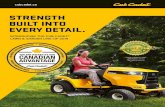 STRONGER AT EVERY TURN - Cub Cadet · PDF fileSTRONGER AT EVERY TURN Introducing the Cub Cadet ... RZT Advantages 10 RZT Zero-Turn Riders 11 ... you expect from a Cub Cadet ® zero-turn