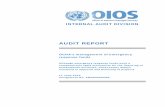 Audit of OCHA's management of emergency response funds · PDF fileINTERNAL AUDIT DIVISION. AUDIT REPORT . OCHA's management of emergency response funds . Although emergency response