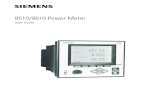 9510/9610 Power Meter - Siemens Industry · PDF file9510/9610 meters are detailed in the 9510 RTU Option document. By the time you are ready to use this guide, ... SCADA, automation
