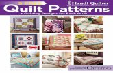 9 FREE uilt Patterns - vw · PDF fileHandi Quilter and American Patchwork & Quilting® magazine have partnered to bring you this booklet, 9 Free Quilt Patterns + Quilting Designs for
