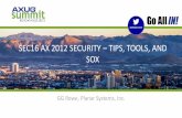 SEC16 AX 2012 SECURITY TIPS, TOOLS, AND SOX - Schedschd.ws/hosted_files/axugsummit2015/b3/SEC16 AX 2012 Security... · #AXUGSummit | #INreno15 #AXUGSummit SEC16 AX 2012 SECURITY –TIPS,