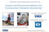 Issues and Recommendations for Construction Vibration ... TRB14.pdf · TRB ADC40, Summer Meeting 2014, Postsmouth, NH Acoustics and Noise Control Practice Issues and Recommendations