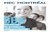 BBA - HEC Montréal · PDF fileBBA (90 credits) LEVEL 1 ... information systems or technical support analyst • IT project ... summer school, business English,