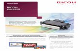 Ricoh 2220 Printhead - Ricoh Printing Systems America, Inc. · PDF filewater and solvent based inks. Multi-drop technology enables gray scale expressions ... of Ricoh research and