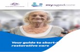 Your guide to short-term restorative care - · PDF fileCall My Aged Care on 1800 200 422 5 or go to Short-term restorative care Short-term restorative care provides a range of care