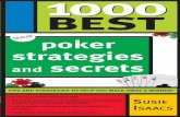 1 A POKER PRO! 00 0 best 1000 aand gambling EBooks/1000 Best Poker... · PDF filepoker strategies and secrets best 1 SUSIE ISAACS 1 00 0 SUSIE ISAACS best 1000 TIPS AND STRATEGIES