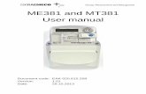 ME381 and MT381 User manual - Telematica  · PDF fileME381 and MT381 User manual ... 6.3. Load profile recorder ... Figure 80: DLMS/COSEM S-FSK PLC communication profile