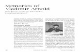 Memories of Vladimir Arnold - American Mathematical · PDF fileMemories of Vladimir Arnold Boris Khesin and Serge Tabachnikov, Coordinating Editors Vladimir Arnold, an eminent mathematician