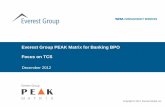 Everest Group PEAK Matrix for Banking BPO Focus on TCS · PDF fileand comparative assessment of Banking BPO service providers based on their ... Banking, BPO Services, TCS Headquarter:
