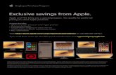 Exclusive savings from Apple. · PDF fileExclusive savings from Apple. ... If you would like to receive the latest EPP specials and information, email eppnews@group.apple.com