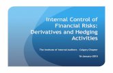 Internal Control of Financial Risks: Derivatives and ... · PDF fileInternal Control of Financial Risks: Derivatives and Hedging Activities The Institute of Internal Auditors – Calgary