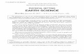 PHYSICAL SETTING EARTH SCIENCE - · PDF fileP.S./EARTH SCIENCE P.S./EARTH SCIENCE The University of the State of New York REGENTS HIGH SCHOOL EXAMINATION PHYSICAL SETTING EARTH SCIENCE