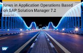 ITM202 – News in Application Operations Based on SAP ... · PDF fileNews in Application Operations Based on SAP Solution Manager 7.2 ... Reduce variety of UI technologies used in