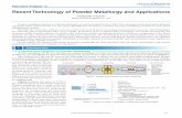 Recent Technology of Powder Metallurgy and · PDF file13 Hitachi Chemical Technical Report No.54 1.2 Trends of Powder Metallurgy Technology In the overall material process technology