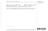 October 2009 Eurocode 6 — Design of masonry structures_Eurocode_6_.pdf · BRITISH STANDARD BS EN 1996-3:2006 Eurocode 6 — Design of masonry structures — Part 3: Simplified calculation