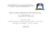 STAAD HELP MANUAL - الجامعة التكنولوجية engineering... · STAAD Help Manual –Fourth Year Prof. Nabeel Al-Bayati 4 Footing Design Command Footing Design Terminator