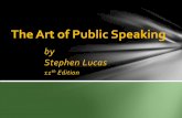 The Art of Public Speaking - Oakton Community College 11 ed notes.pdf · - reciting from memory ... • Increase speaker’s credibility Advantages of Visual Aids . Two Dimensional