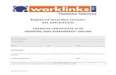 Registered Secondary teachers RPL APPLICATION … of Prior Learning Booklet... · Worklinks 2013 V1 1 Registered Secondary teachers RPL APPLICATION TAE40110 CERTIFICATE IV IN TRAINING