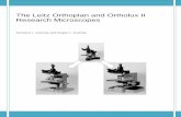 The Leitz Orthoplan and Ortholux II Research · PDF file2 The Leitz Orthoplan and Ortholux II Research Microscopes ... Dialux, Laborlux, ... 7 The Leitz Orthoplan and Ortholux II Research