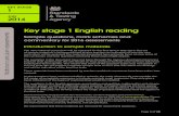 Key stage 1 English reading - Welcome to GOV.UK · PDF fileKey stage 1 English reading Sample questions, mark schemes and ... The questions in the English reading tests will be linked