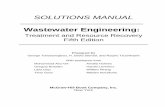 SOLUTIONS MANUAL - · PDF fileSOLUTIONS MANUAL Wastewater Engineering: Treatment and Resource Recovery Fifth Edition Prepared by George Tchobanoglous, H. David Stensel, and Ryujiro