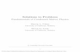 Solutions to Problems Fundamentals of Condensed Matter Physics · PDF fileSolutions to Problems Fundamentals of Condensed Matter Physics Marvin L. Cohen University of California, Berkeley