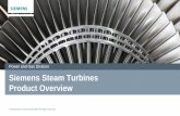 Power and Gas Division Siemens Steam Turbines Product · PDF fileSiemens Steam Turbines Product Overview ... • Highly reliable steam turbine for applications in the conventional