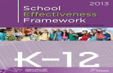 K-12 Effectiveness Framework: Ministry of Education - …edu.gov.on.ca/eng/literacynumeracy/SEF2013.pdf · Table of Contents. PART 1 Context. Key Purposes of the K-12 School Effectiveness