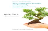 Sales Competency, Behavior and Personality - Accenture · PDF fileAccenture Sales Transformation Sales Competency, Behavior ... “2009 Sales Performance Optimization Survey & Analysis,”