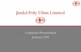 Jindal Poly Films Limited Zest Final.pdf · This presentation has been prepared by Jindal Poly Films Limited ... coating and metalising ... As per the report on the Global BOPP Film