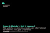 Grade 8: Module 1: Unit 2: Lesson 7 Mid-Unit Assessment ...e2curriculummodules6-8.weebly.com/uploads/8/4/6/7/... · GRADE 8: MODULE 1: UNIT 2: LESSON 7 Mid-Unit Assessment: Analyzing