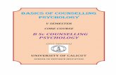 BASICS OF COUNSELlING · PDF filebasics of counselling psychology v semester core course b sc counselling psychology (2011 admission) university of calicut school of distance education